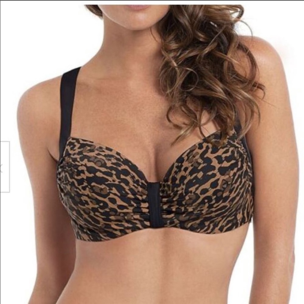 Panache swim Savanah Leopard top only NWOT